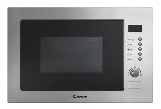 Einbaumikrowelle mit Grill Candy MOS25X – Edelstahl, 25 L, 900 W Mikrowelle + 1000 W Grill
